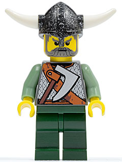 LEGO Minifigure-Viking Warrior 3a-Vikings-VIK012-Creative Brick Builders
